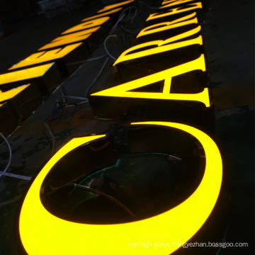 Cheap Price 3D acrylic front lit LED letter signboard adversting  company name lighting letters